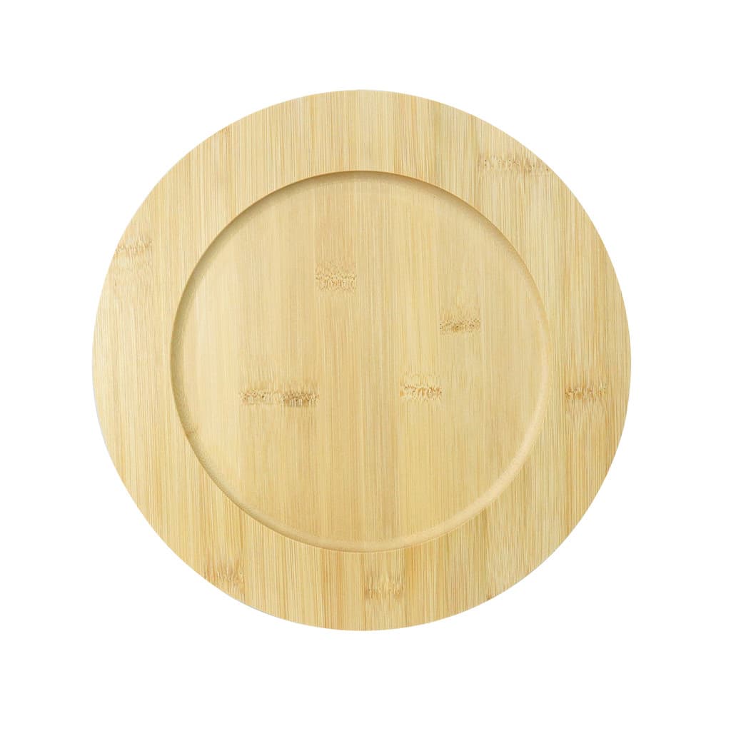 Kit 4 sousplast redondo de bambu 30cm