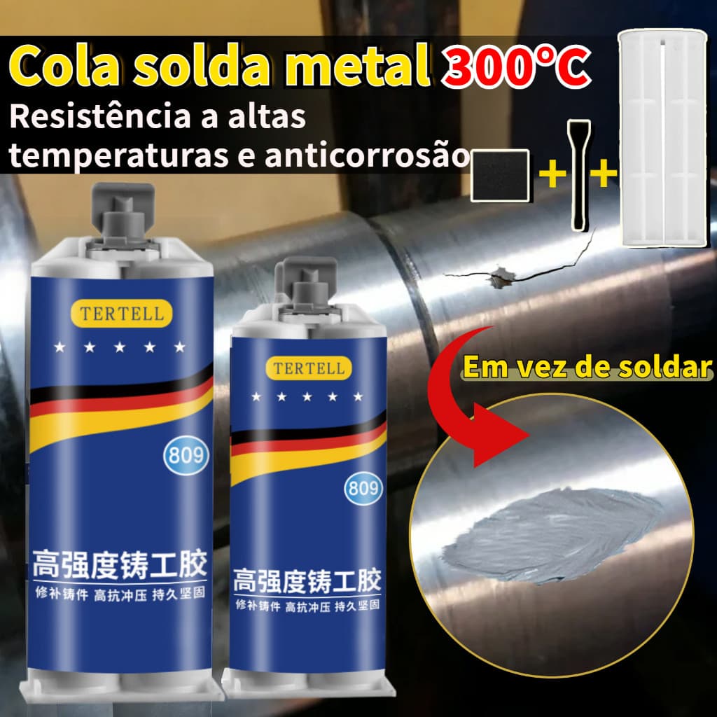 Cola de Fundição Resistente a Altas Temperaturas 100ML ab cola de soldagem elétrica Cola de reparo de metal Cola metal