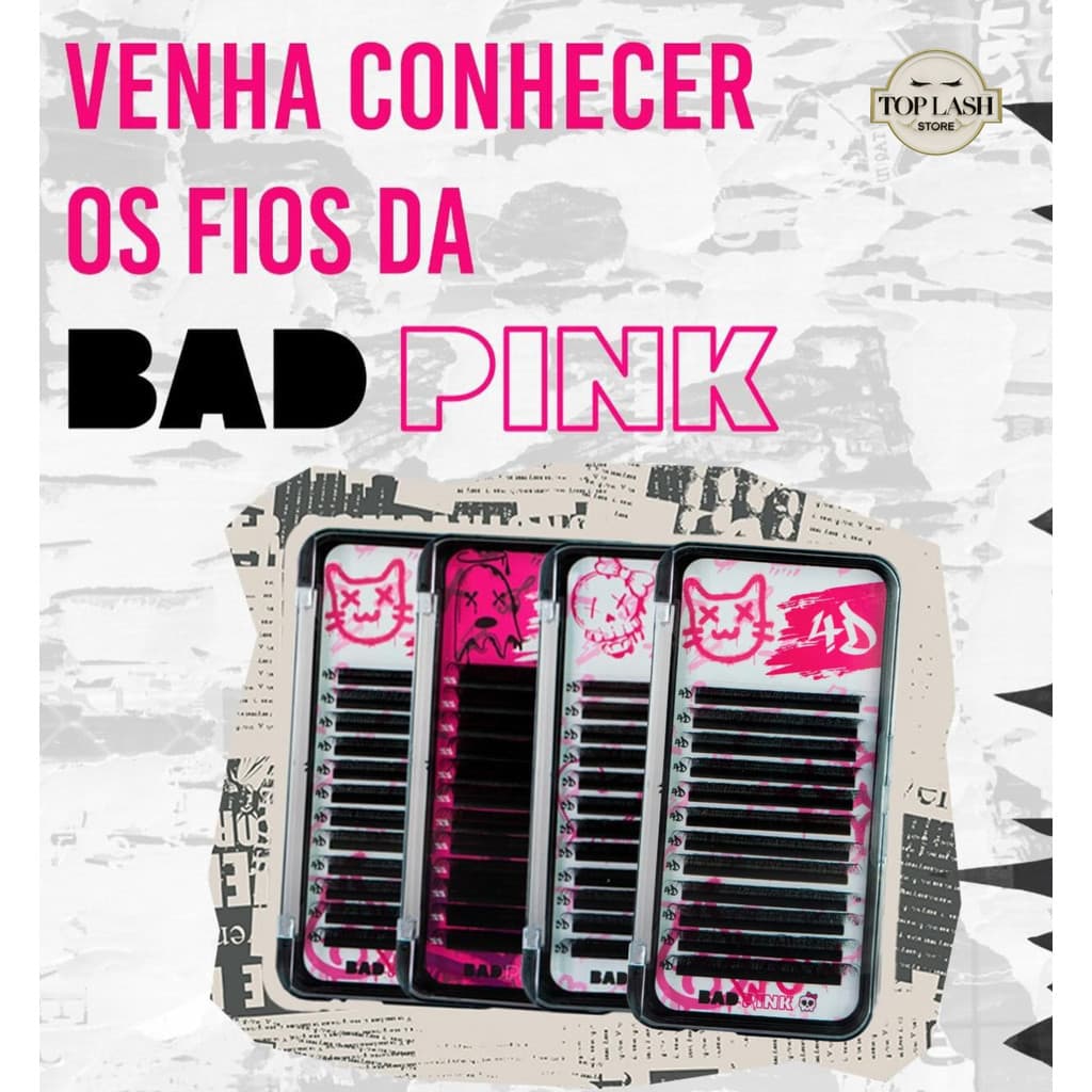 Cílios Bad Pink Tecnológicos Original Mix YY 3D 4D Extensão De Cílios Curvatura C D M Profissional