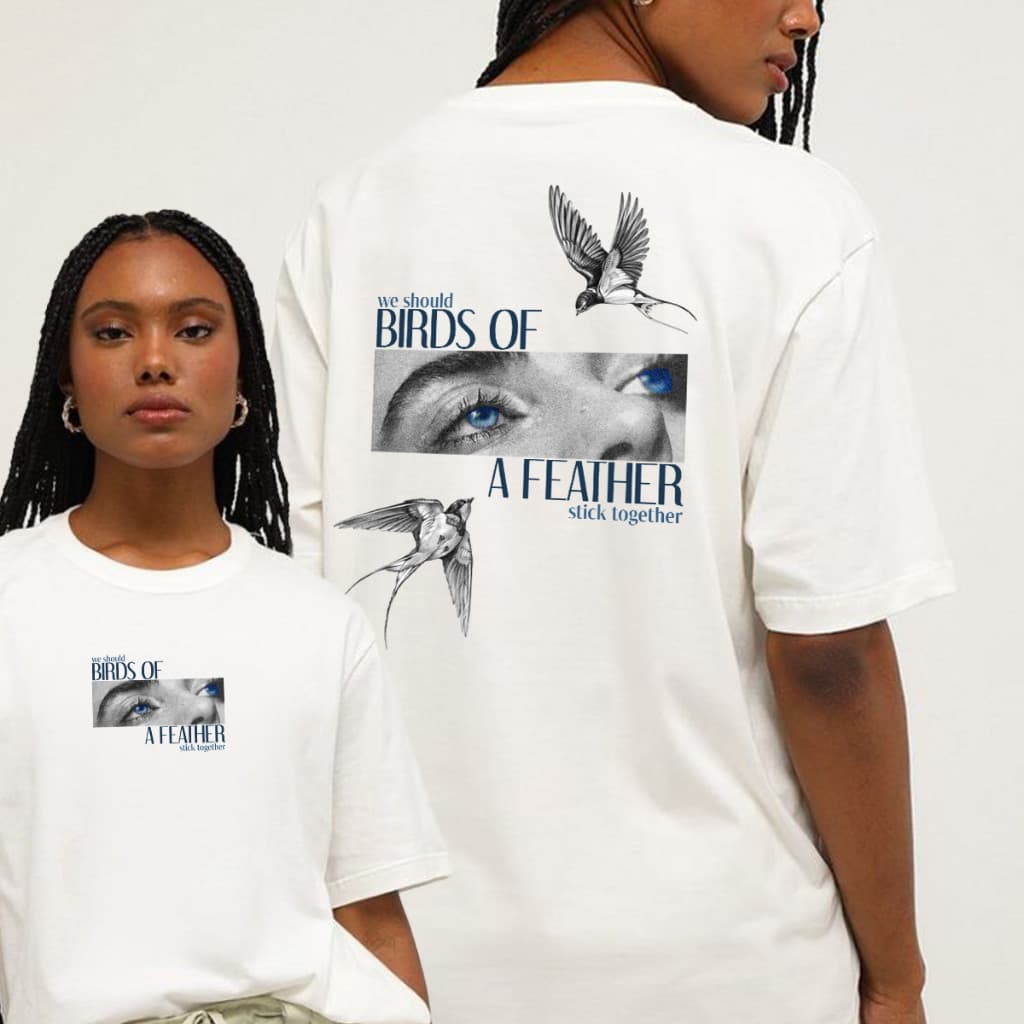 Camiseta Indie Pop Style Birds of a Feather Billie Eilish Academia Estilo Tendencia