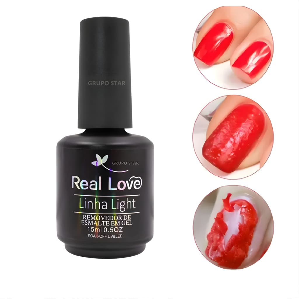 Removedor De Esmalte Em Gel 15ml - Real Love