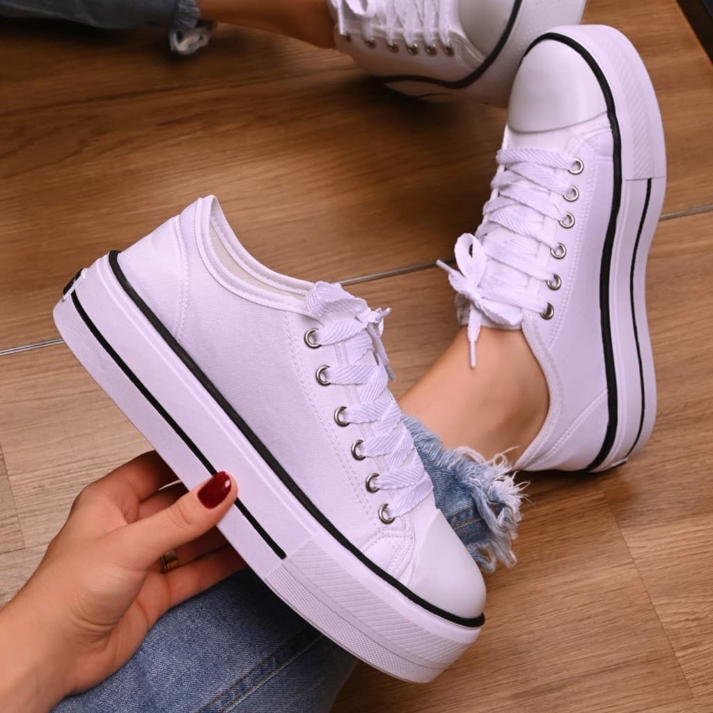 Tênis Plataforma T Cano Baixo All Flatform Feminino