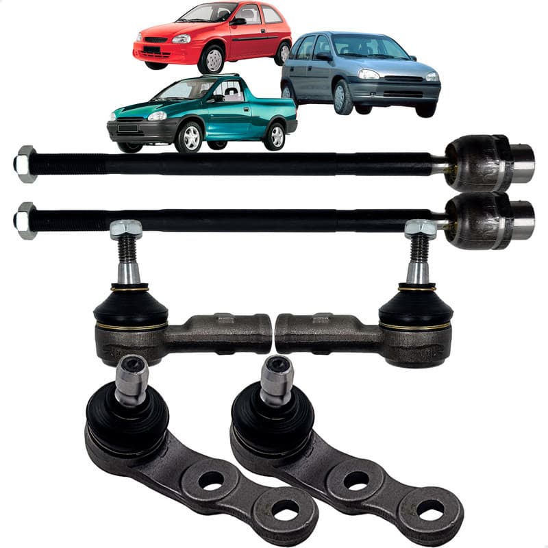 Kit Pivô Terminal Barra Axial Corsa 1994 1995 1996 1997 Direção Mecânica