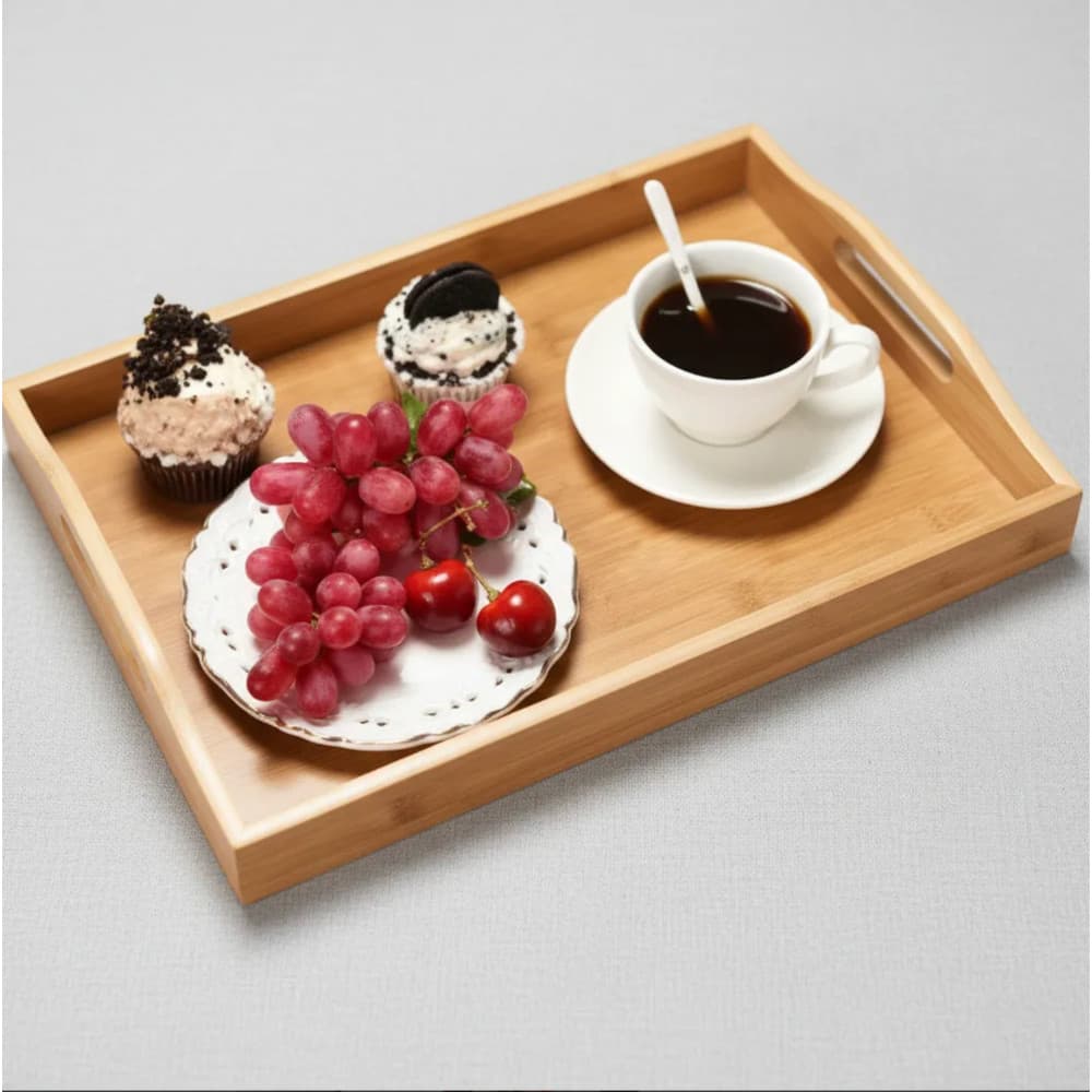 BANDEJA EM BAMBU RETANGULAR 30CM