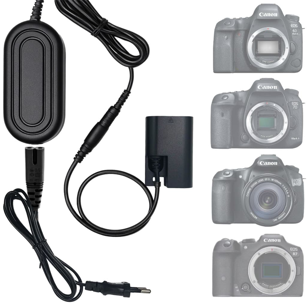 Fonte ACK-E6 Dummy LP-E6 LP-E6N LP-E6NH Bivolt 8V 3A R6 R5