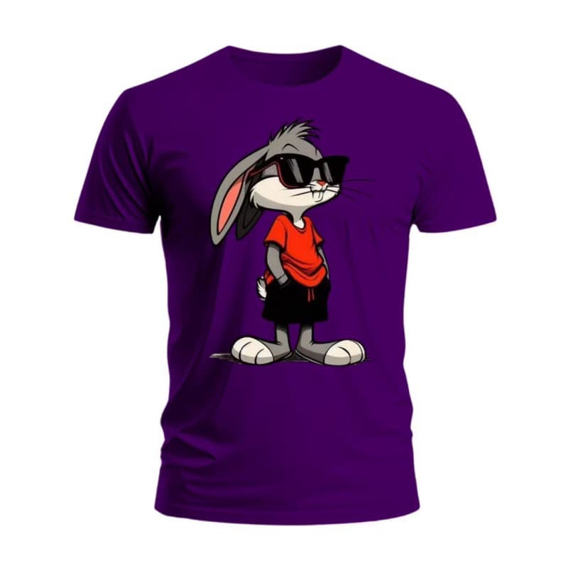 Camiseta Casual T-Shirt Premium Pernalonga mauricinho unissex algodão