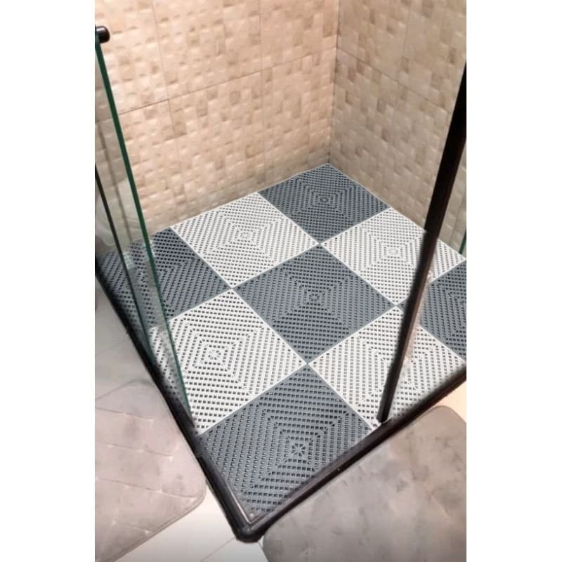 Kit 6 tapete modular 30x30 para Box banheiro vestiário canil lavanderia