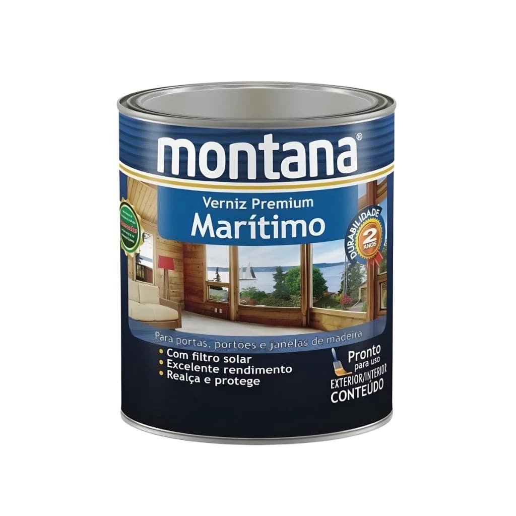 MARLACK Verniz Marítimo Natural Fosco 0,9L Proteção UV Alta Resistência