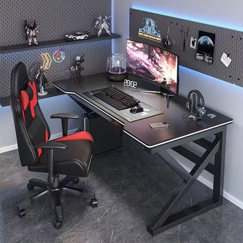 Mesa de jogos com prateleira, carbono anti-riscos de para transmissão ao vivo