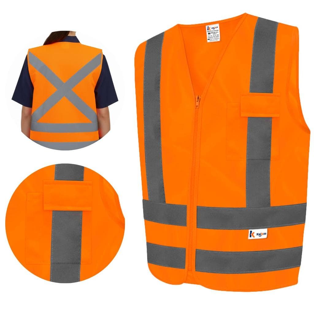 Colete De Segurança Refletivo Com Bolso Colete Sinalização Fluorescente Kalipso