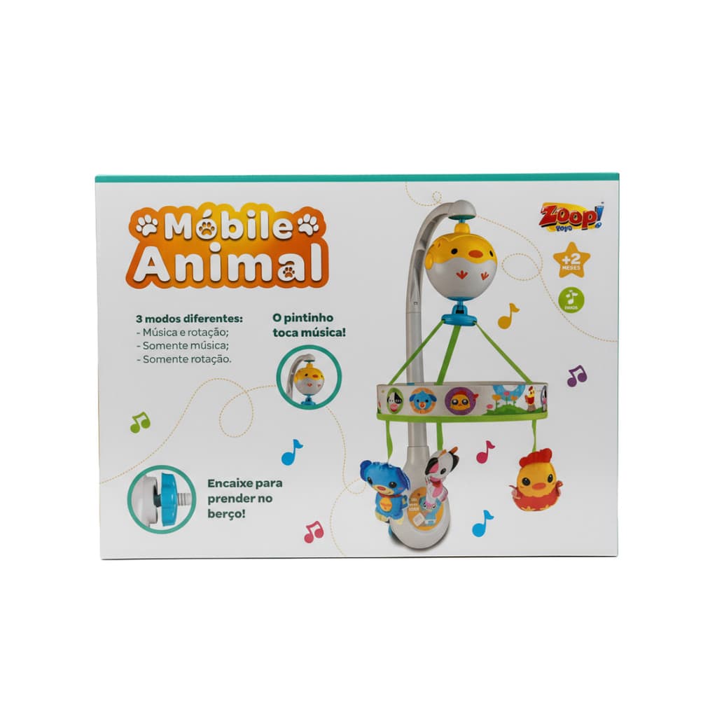 Móbile Animal Zoop para Berço Bebê
