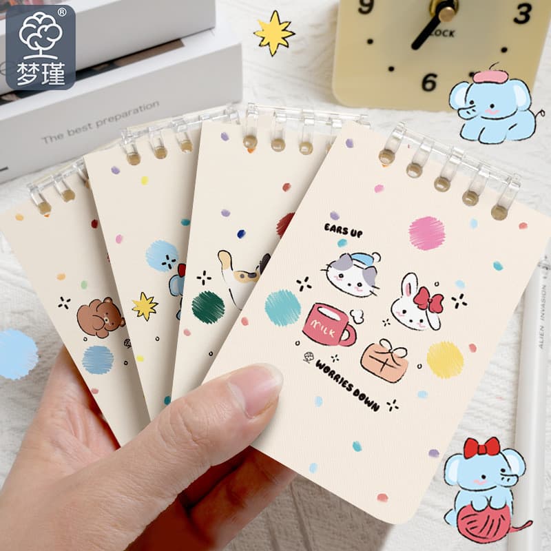 Um caderno pequeno A7 Flip Up caderno de folhas soltas portátil manual de alto valor bolso bloco de notas simples