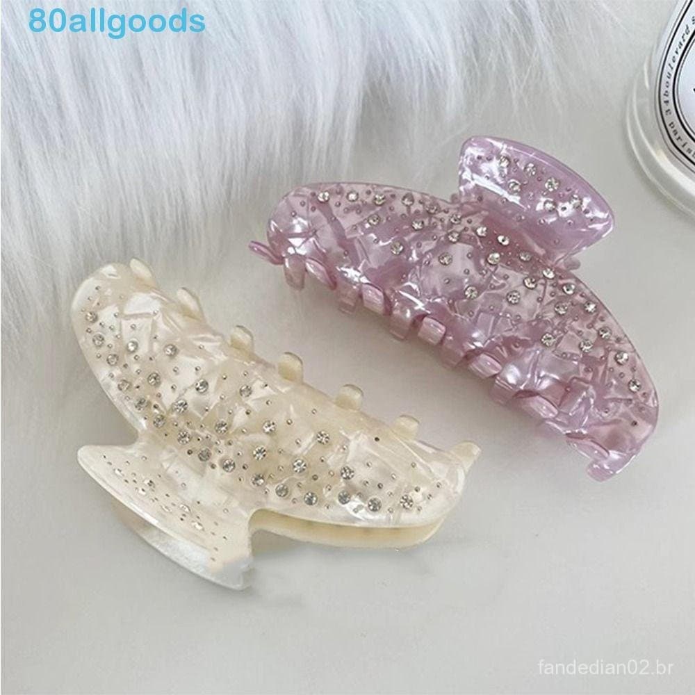 ALLGOODS1 Garra De Cabelo De Strass , Clipe De Tubarão De Diamante Ácido Acético , Grampo Geométrico Para Meninas
