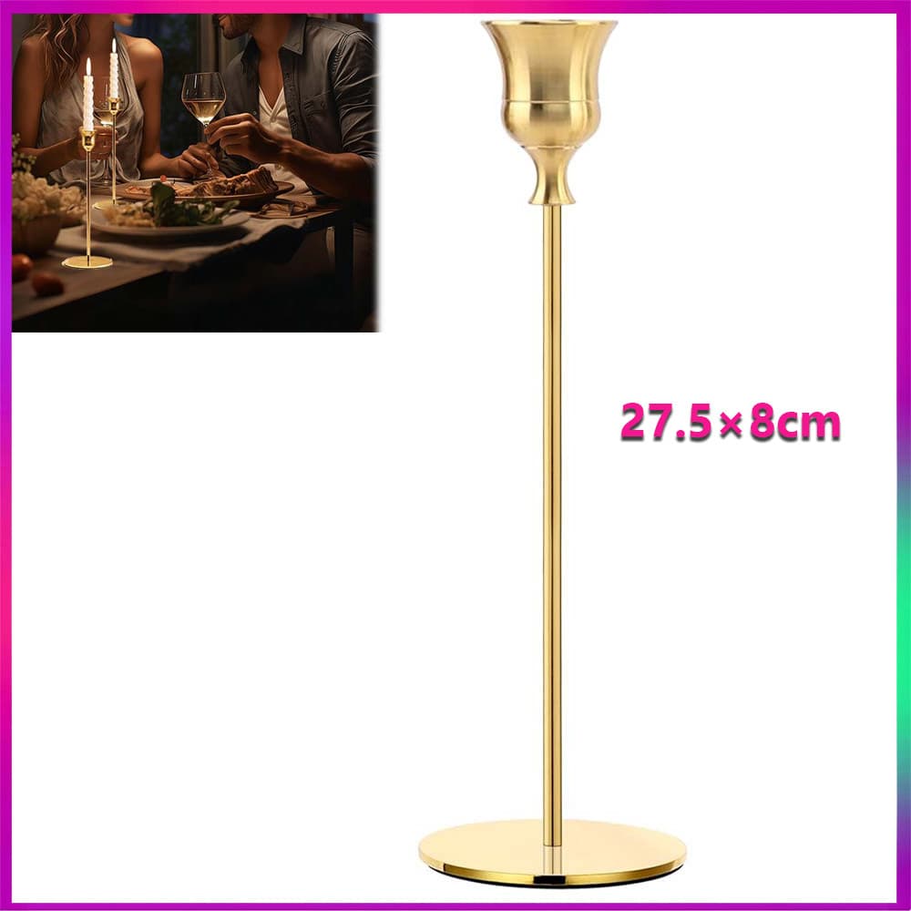 27.5×8cm  castiçais dourados para mesas de casamento centros de mesa à luz de velas decoração de casa