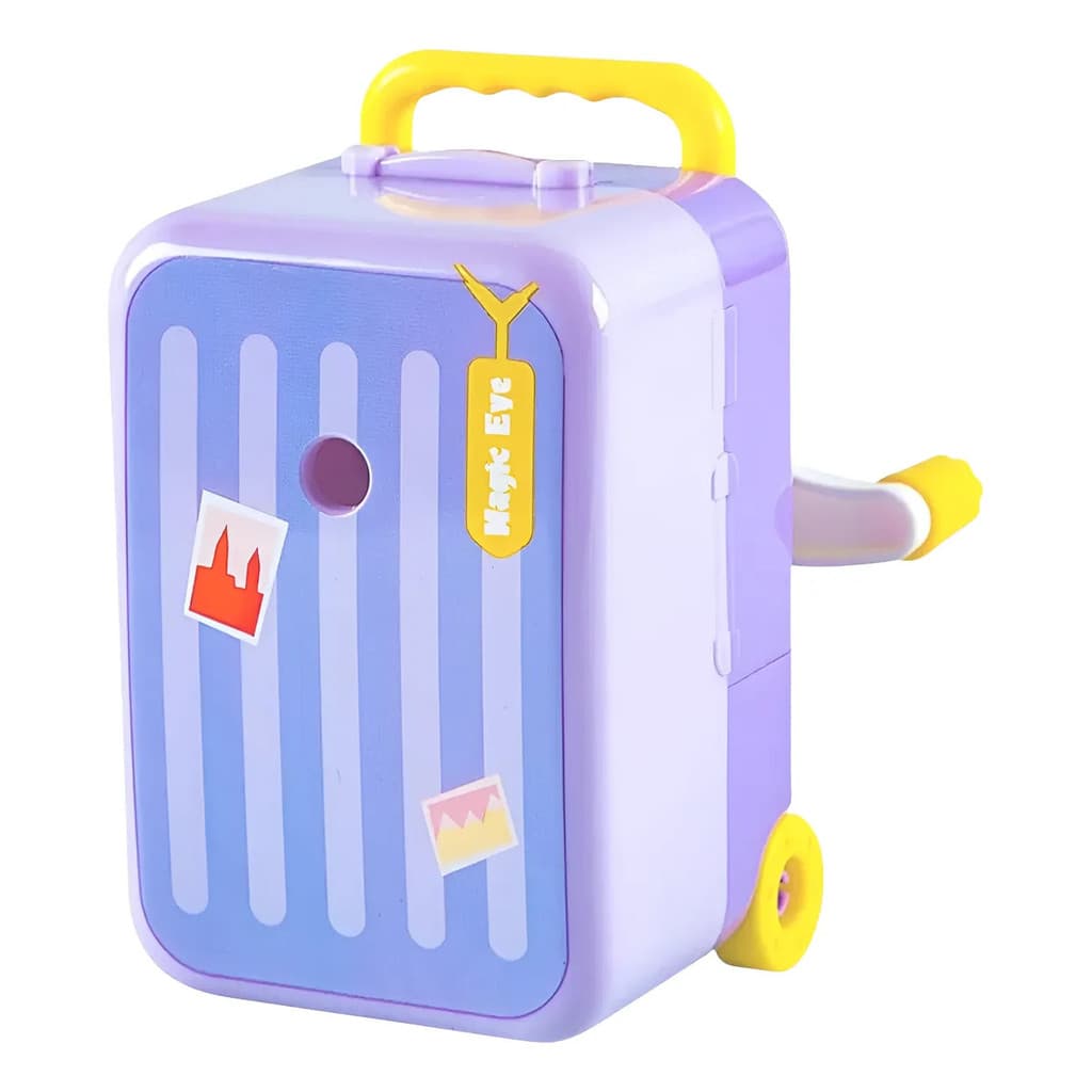 Apontador Mala De Viagem Rodinhas Manivela Manual Escolar