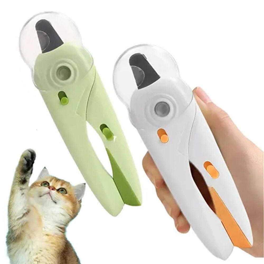 Kit Cortador De Unhas Para Cães e Gatos  Alicate e Lixa Com Luz de Led Tesoura Completa