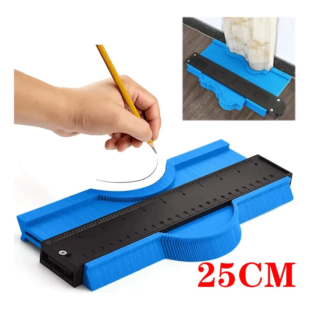 Régua Universal Copiadora de Contorno Moldura Ferramenta Medição Carpintaria