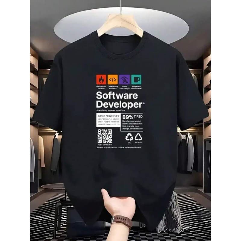 Camiseta Software Developer Camisa Blusa Unissex Algodão Geek