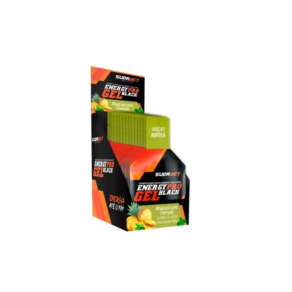 Energy Pro Gel Black 10 Sachês De 30g - Sudract