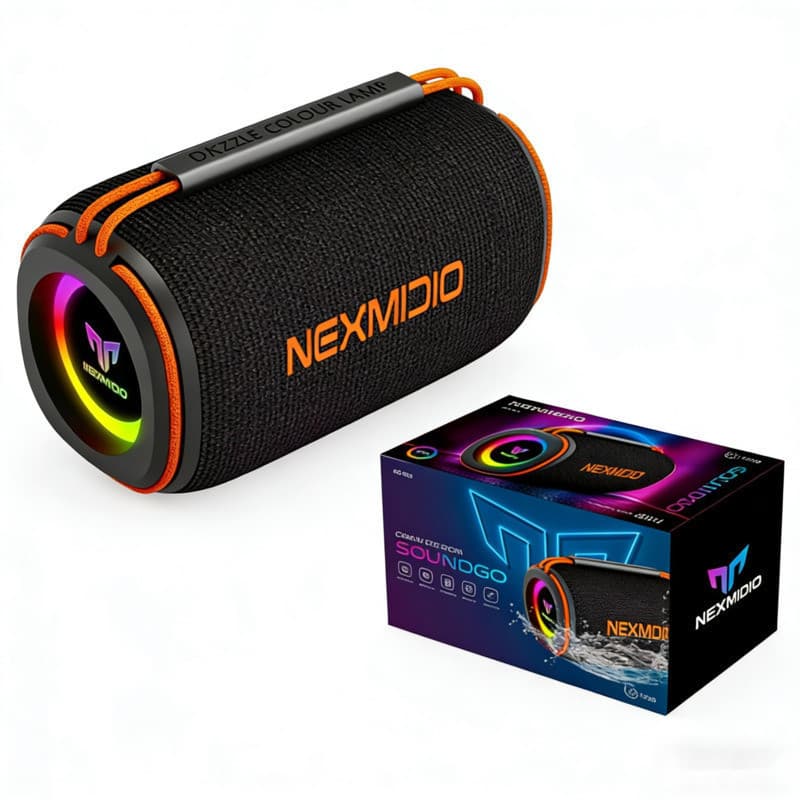 Portátil Caixa De Som Bluetooth Resistente a Água Com Alto Falante Duplo e Luz RGB Caixa De Som Com MD-B02
