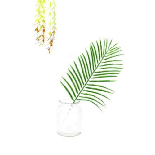 4/5/6 Pcs Folha Artificial Verde Planta Artificial DecoraçãO De Casamento Jardim De EscritóRio