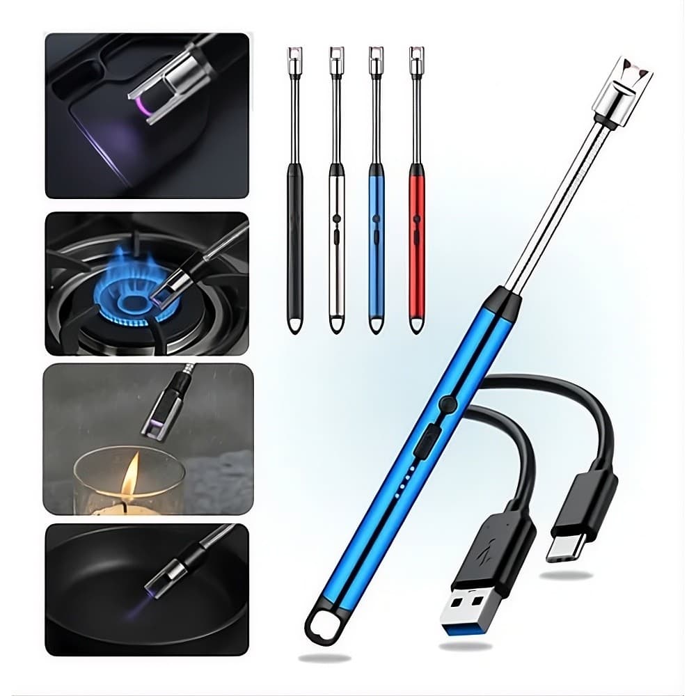 ACENDEDOR DE PLASMA ECOLÓGICO USB RECARREGÁVEL FOGÃO ELÉTRICO ELETRÔNICO LUXO PRÁTICO E SEGURO