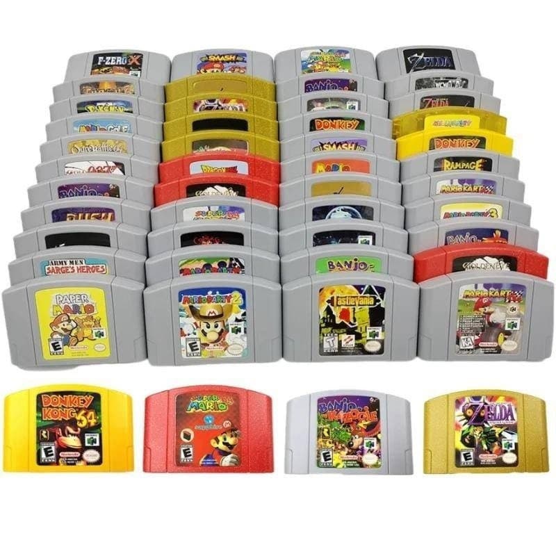 Cartão de jogo cassete N64 Donkey Kong Fighter The Legend of Zelda Series Console de videogame de 64 bits Versão dos EUA