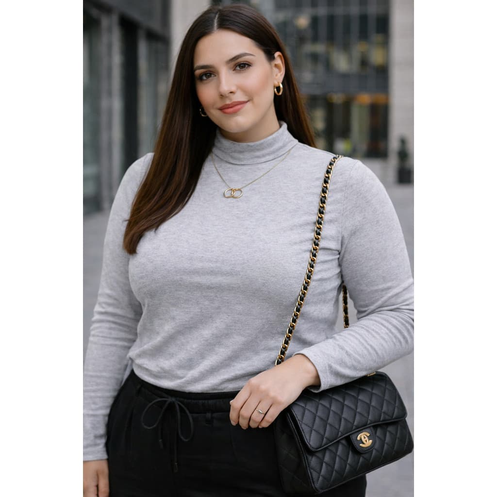 Blusa de Frio Feminina Cacharrel Gola  Alta Segunda Pele Viscolycra