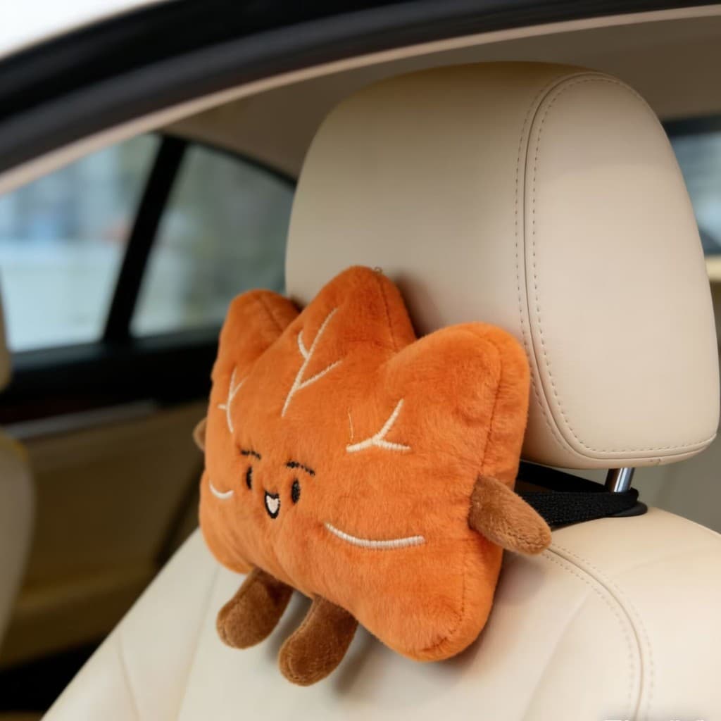 Encosto de cabeça do carro pescoço travesseiro carro bonito menina principal condução travesseiro carro almofada lombar