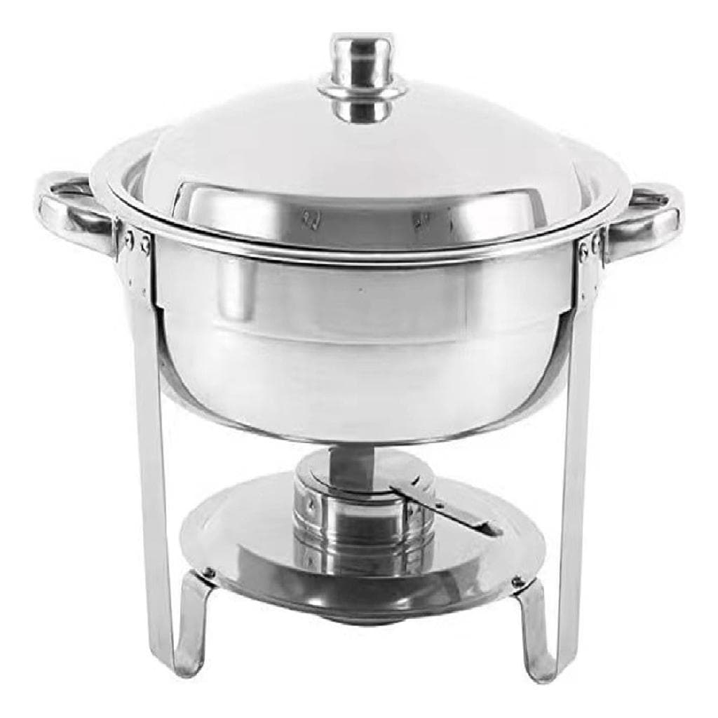 Rechaud 5 Litros Redondo Inox Banho Maria Buffet Festa Cozin