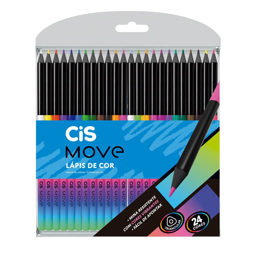 Lapis De Cor Move 24 Cores Cis