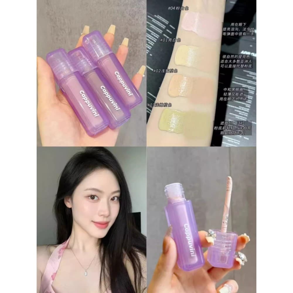 Corretivo de expansão líquida creme para os olhos textura vermelho pele sensível iluminando líquido rosto iluminando olh