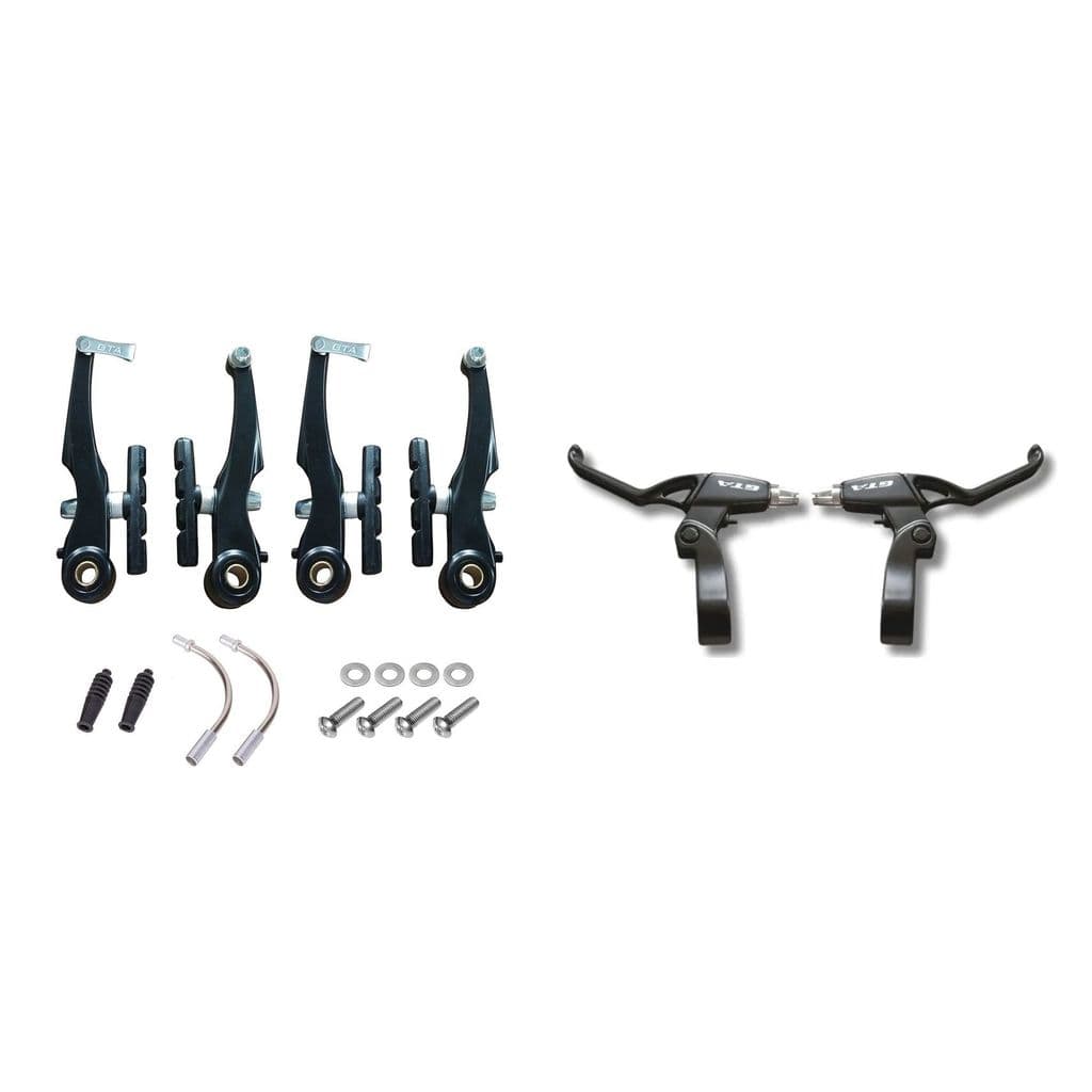 KIT FREIO VBRAKE  COM MANETE  ALUMINIO PRETA