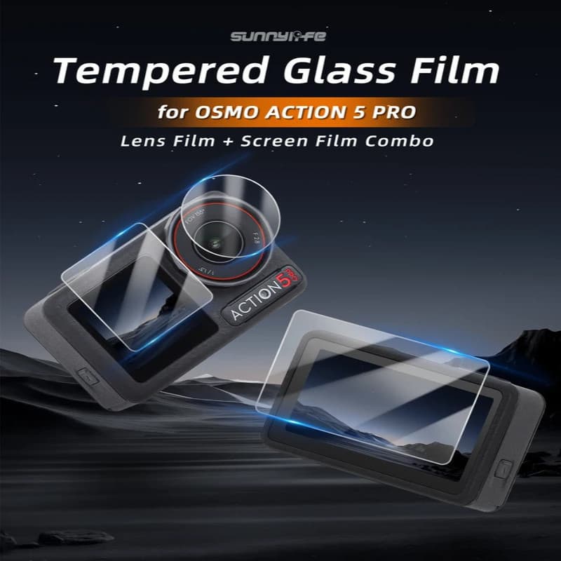 Para DJI Osmo Action 5 Pro Vidro Temperado Frente Traseira Protetor De Tela Película Protetora De Lente Câmera Acessório