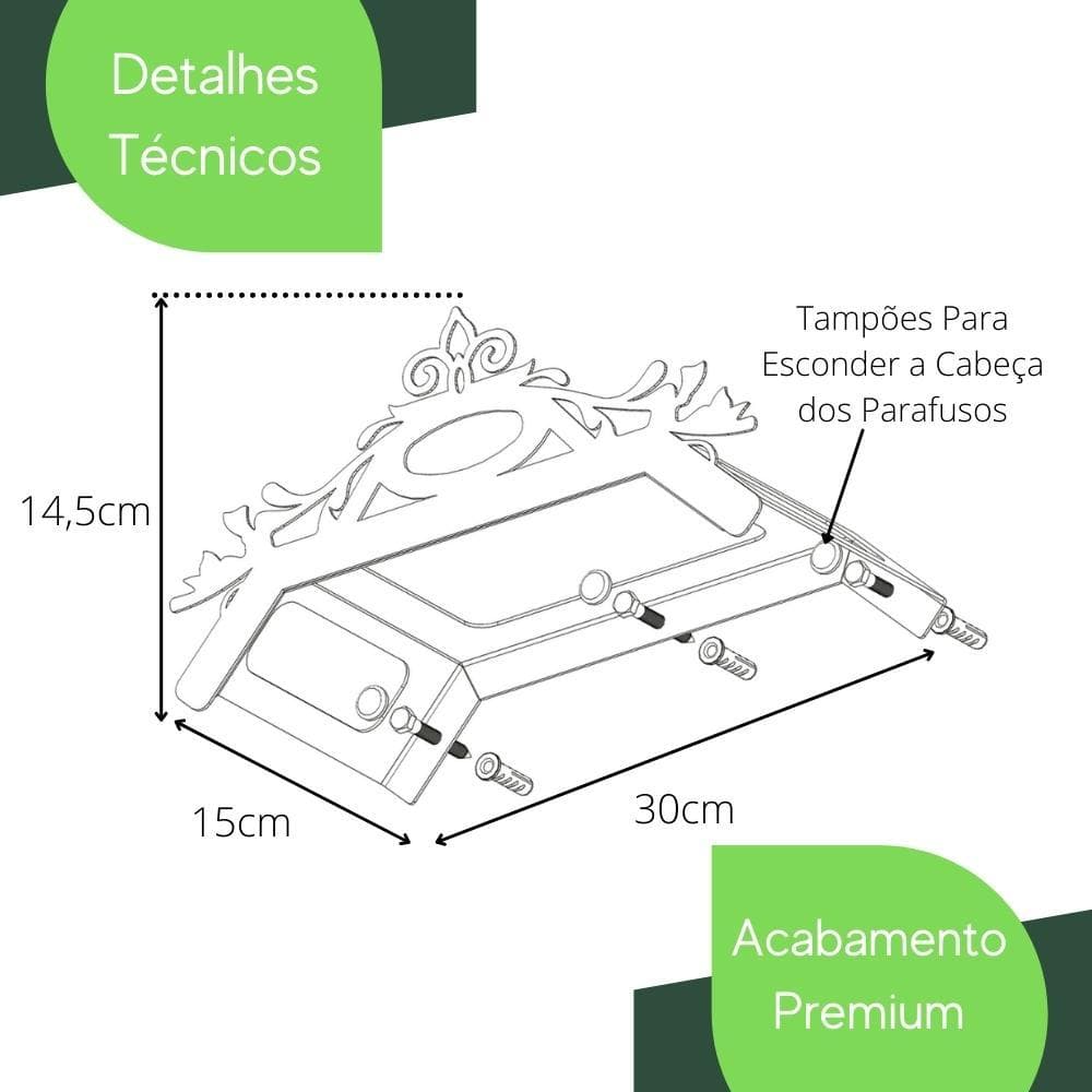 Suporte Enrolador De Mangueira De Jardim Classic Branco