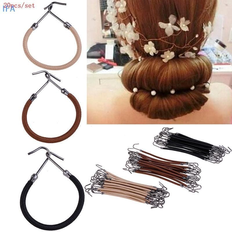 Nobleflyingifa 20 Peças Ganchos De Rabo De Cavalo Garra De Cabelo Grampos Faixas De Borracha Trança Bom