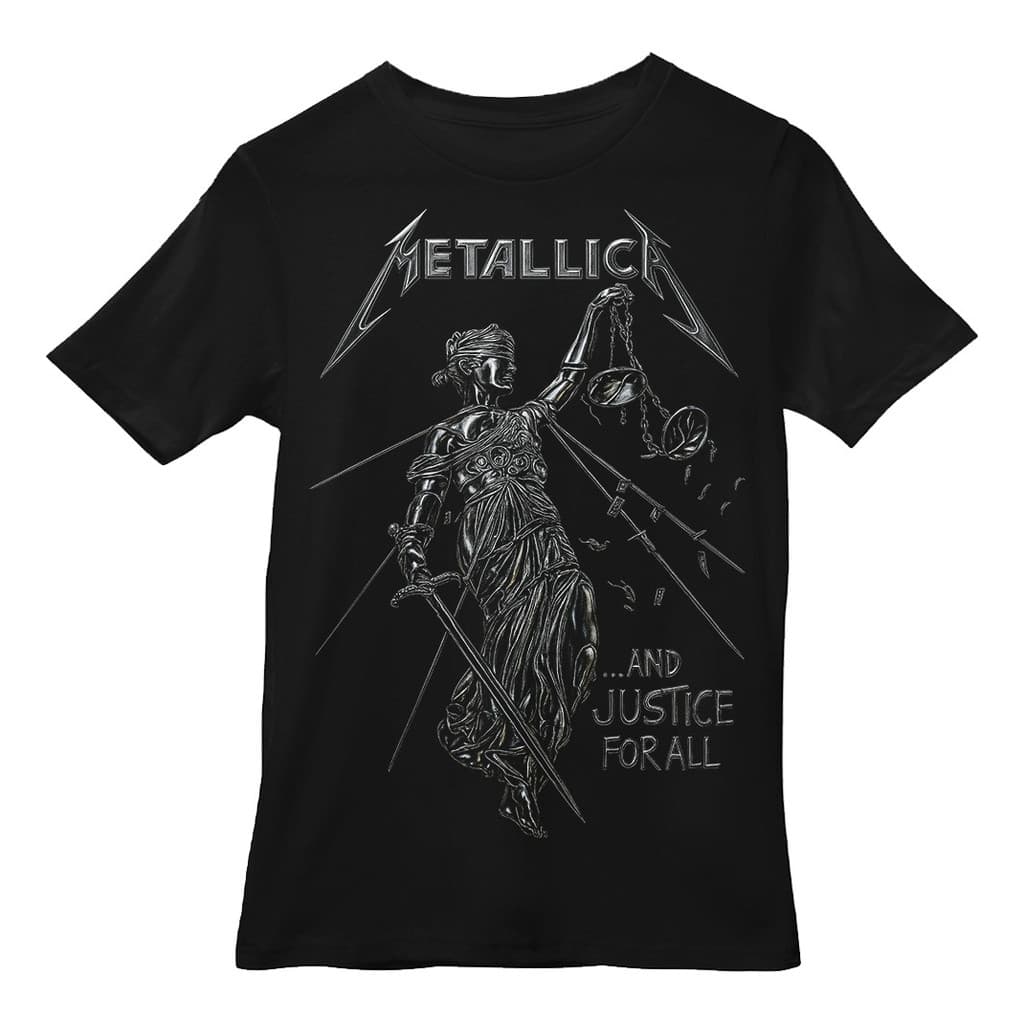 100% Algodão Camiseta Metallica ...And Justice For All - Casual Verão