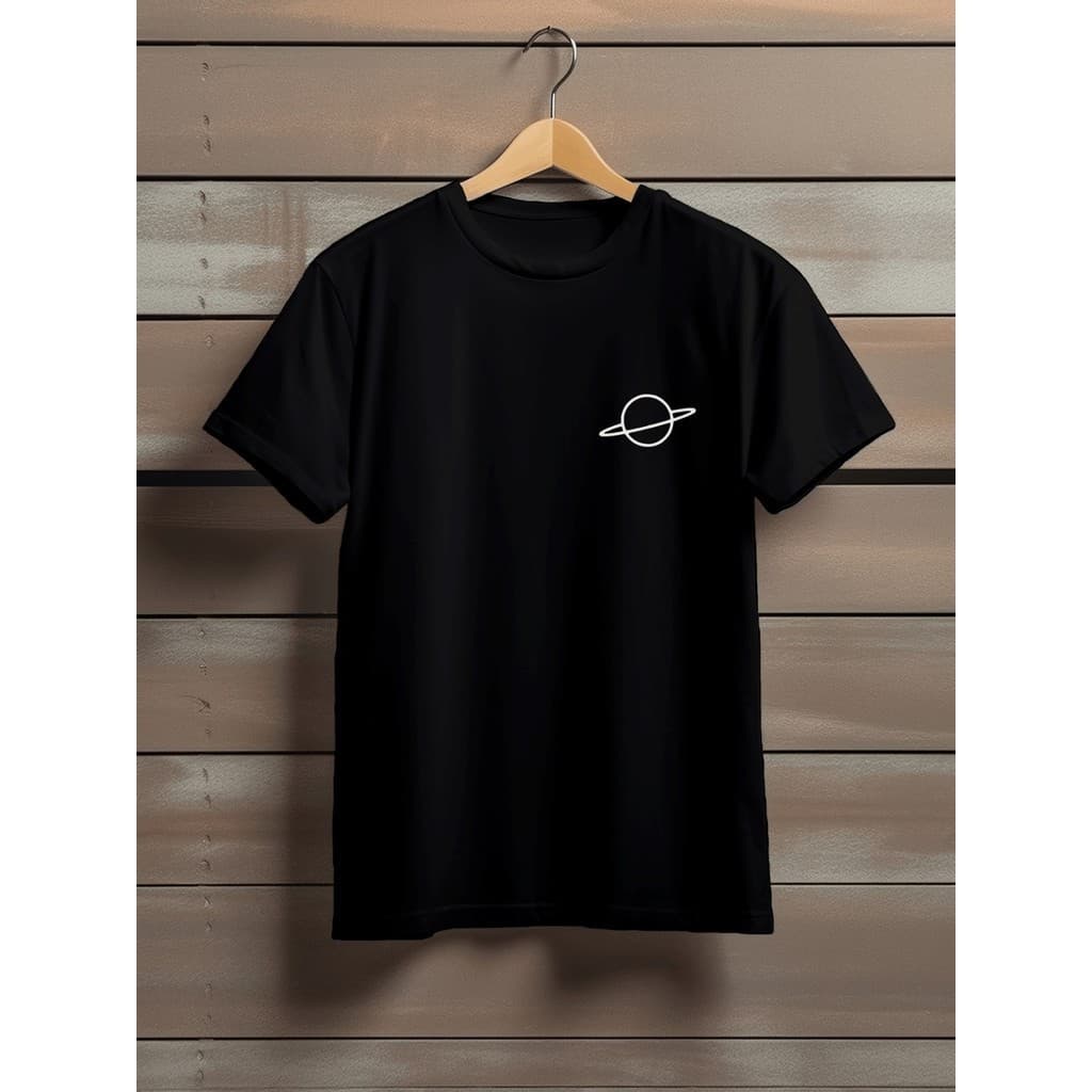 Camiseta camisa Masculina 100% Algodão 30.1 Estampa Planeta Saturno Envio Imediato