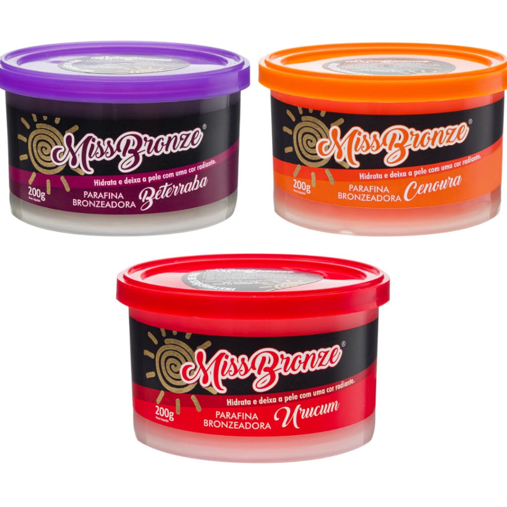 Bronzeador Parafina Bronzeadora com ativador de Bronze Miss Bronze 200g