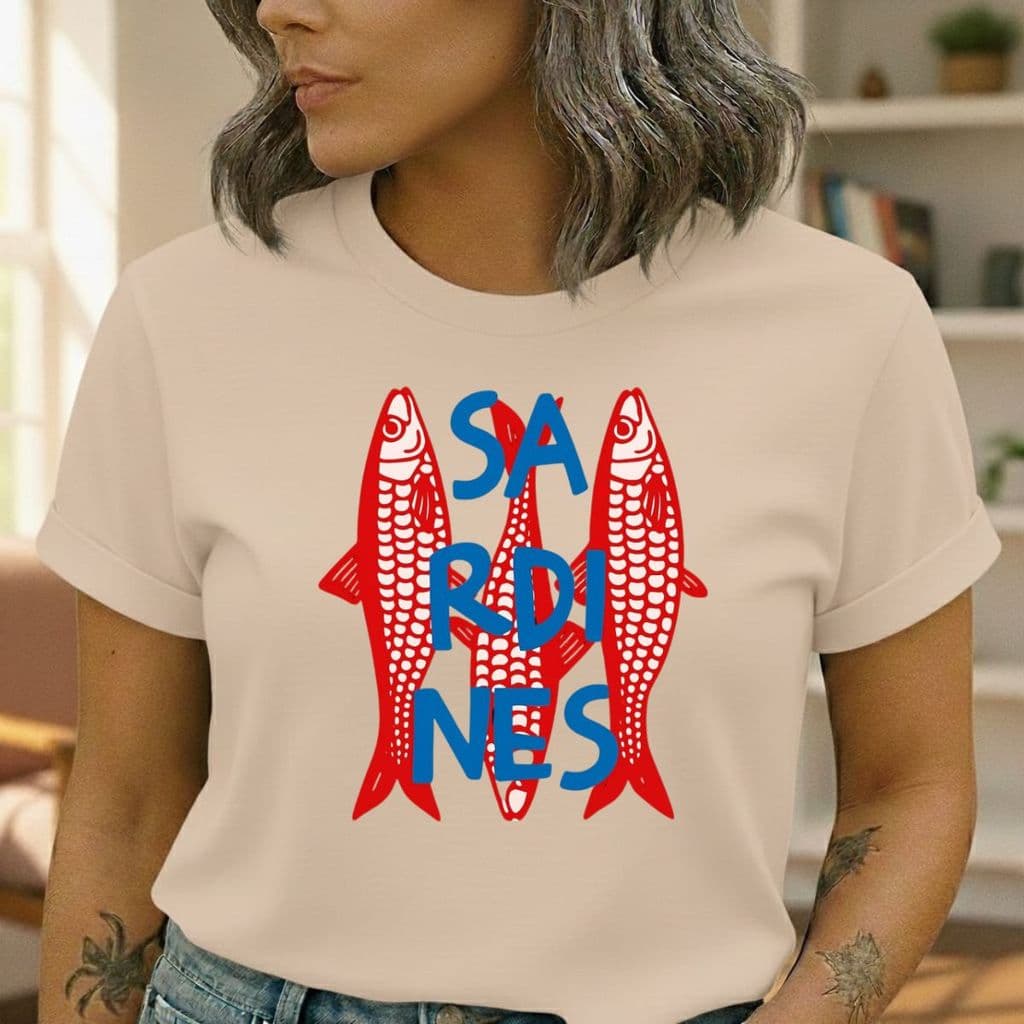 Camiseta Feminina Sardines 100% Algodão Blusinha Feminina Básica Conforto estilosa verão Entrega Imediata
