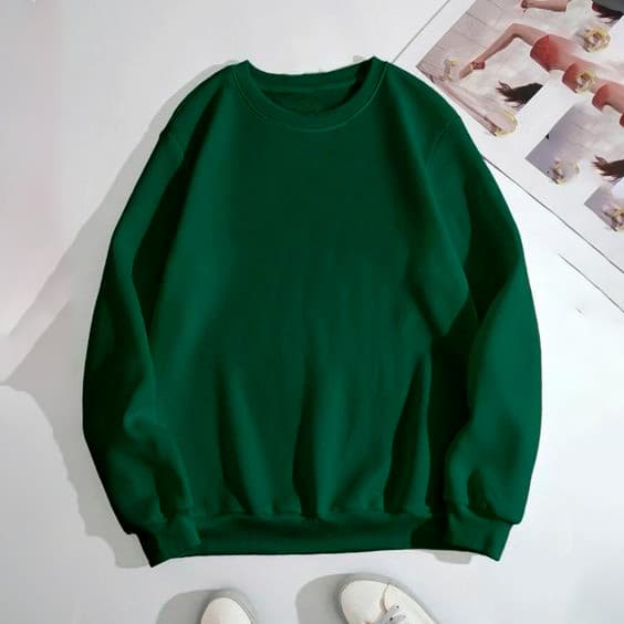 Moletom Feminino Gola Redonda Moletom liso Casaco Liso Sem estampa Moletom Feminino barato