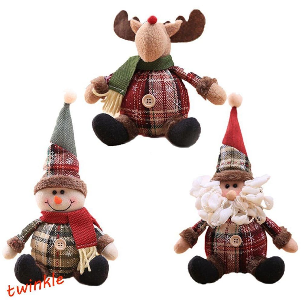 TWINKLE1 Decoração de Natal Bonecas Boneco de Neve Alce Presentes de Ano Novo Suprimentos para Festa Navidad Natal Pinge