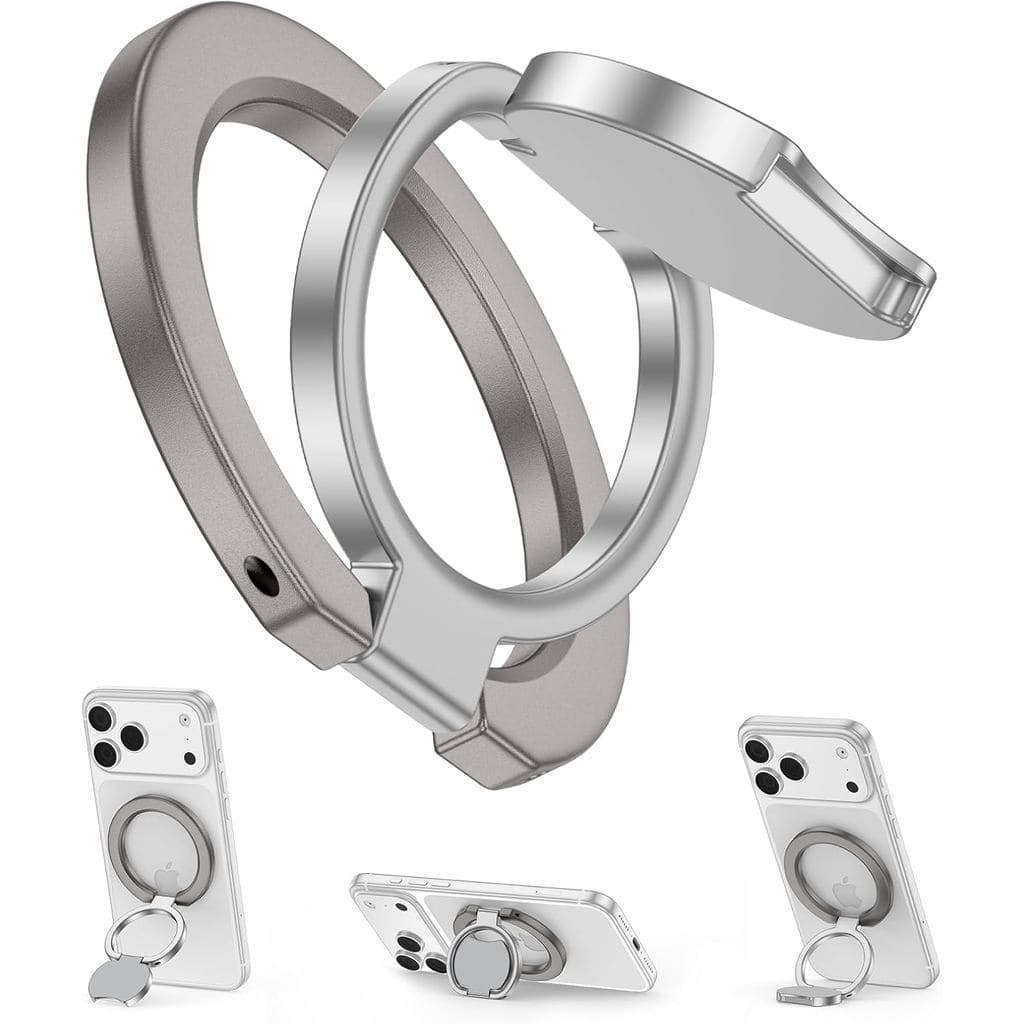 Suporte De Anel De Telefone Magsafe Grip Para iPhone 17 Pro Max-12 , Magnético Ajustável De Dois Lados Kickstand Samsung
