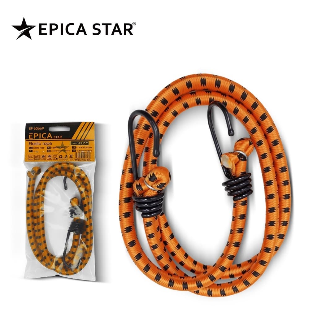 Corda Elástica Corda para Bagagem 100cm x 17mm - Extensão para Moto ou Bike | Resistente e Segura Resistente Estique