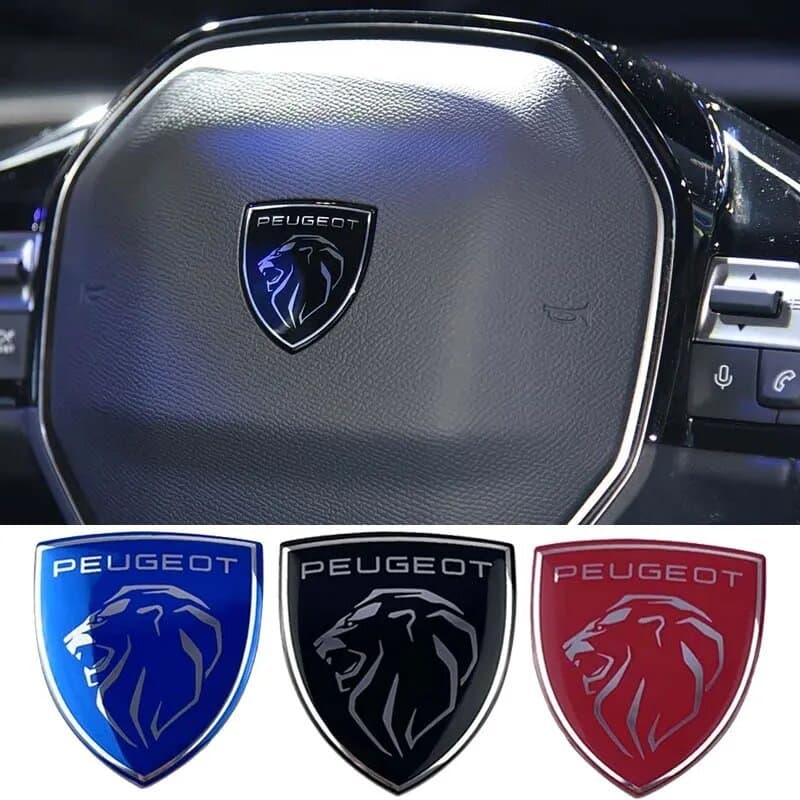 3.2x3.6cm Liga Volante Do Carro Leão Logotipo Emblema Adesivo Para Peugeot 308 306 206 208 307 407 3008 2008 508 5008 Ac