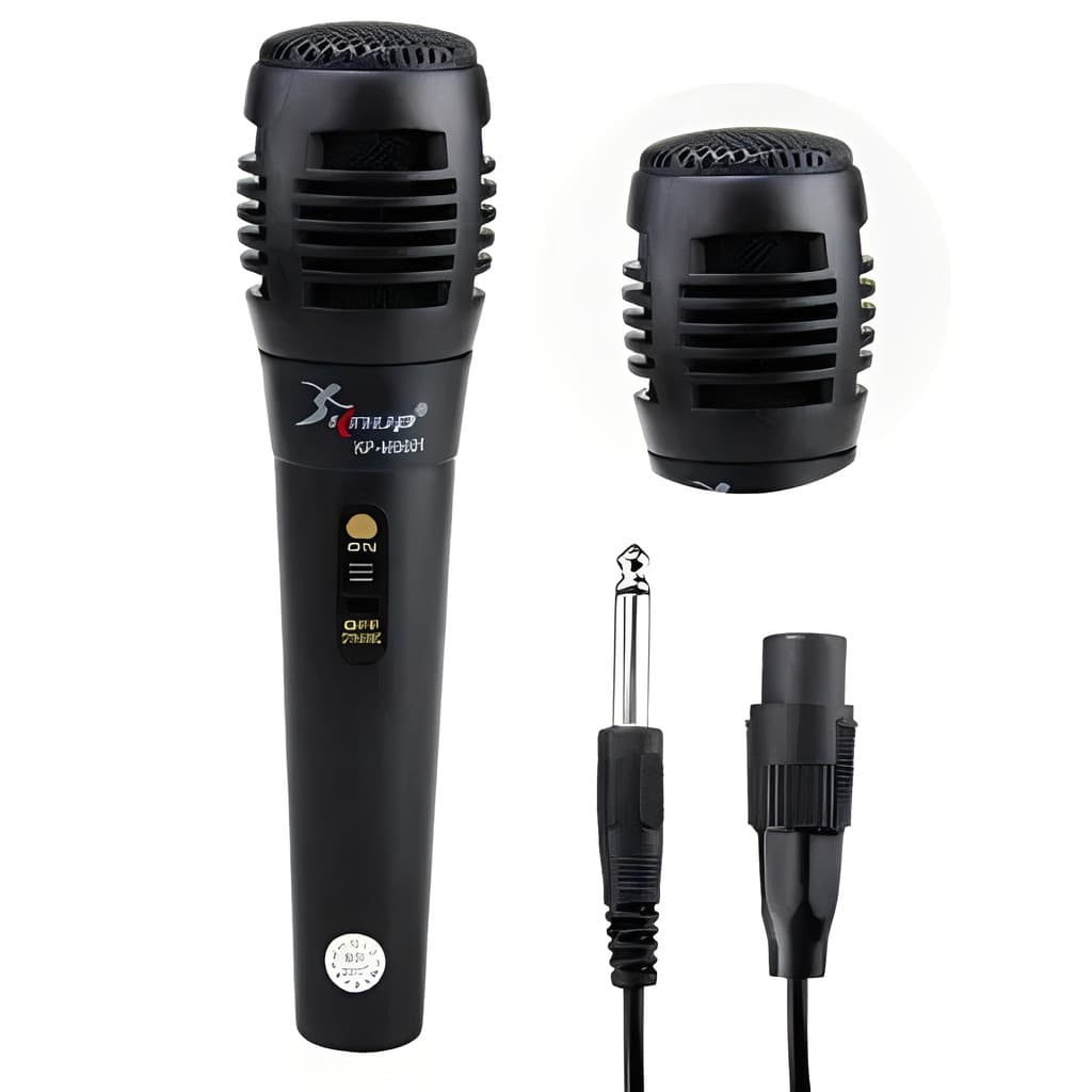 Microfone Dinamico Com Fio para Karaoke Palestra Show Igrejas Caixa de Som Excelente sonorização