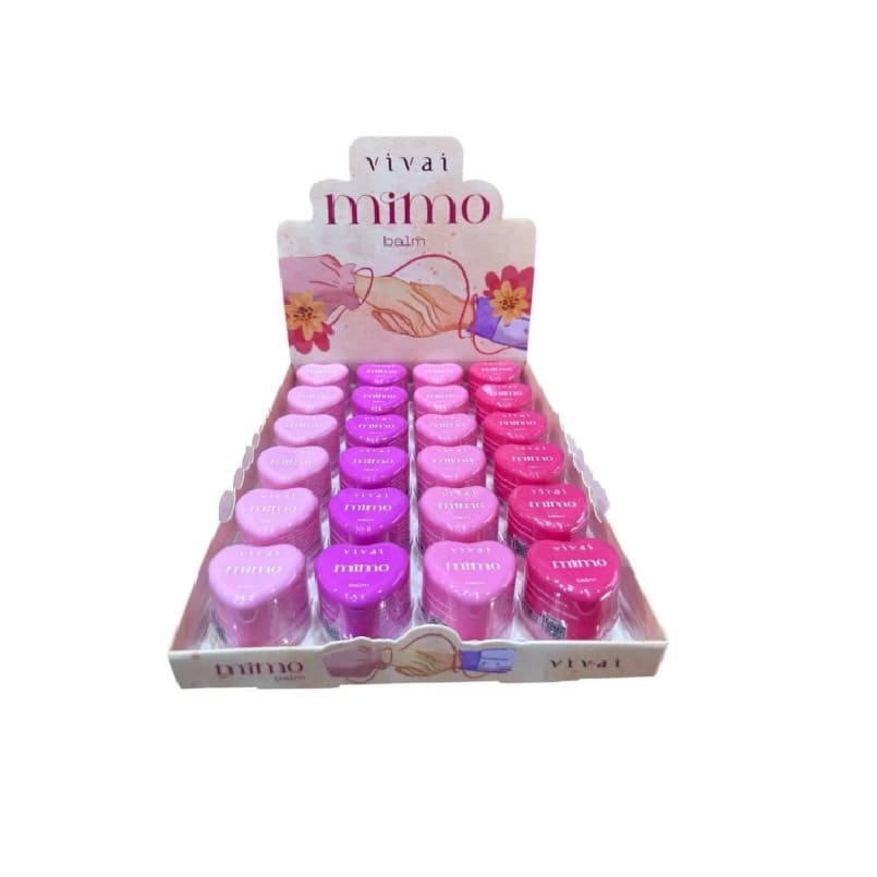 1 Uni Gloss Labial Balm Mimo Hidratante Forma de Coração Vivai