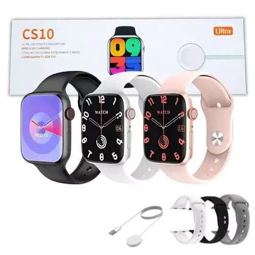 Oferta Top Smartwatch CS10 47mm Série 10 NFC, 128MB, Acesso a Redes Sociais + Pulseira Extra Grátis 24h