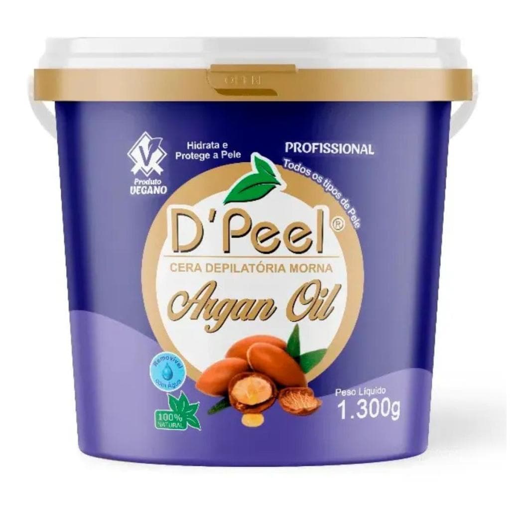 D´Peel - Cera Depilatória Profissional Morna 1300g - Argan Reds