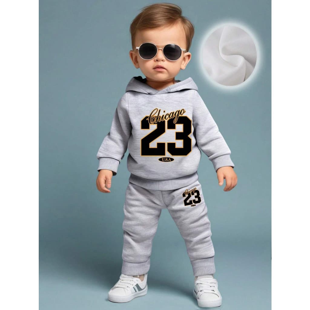 Conjunto Infantil Moletom Com Capuz Calça Blusa De Frio Menina e menino 505